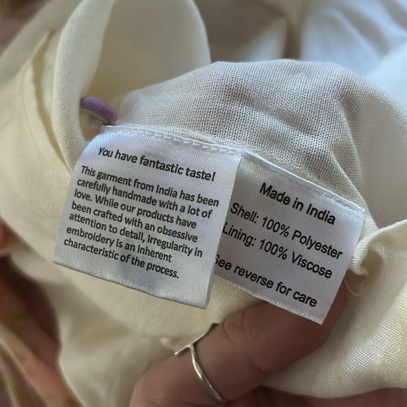 Rococo Sand Pink and Yellow Mini Dress - Picture 6 of 8